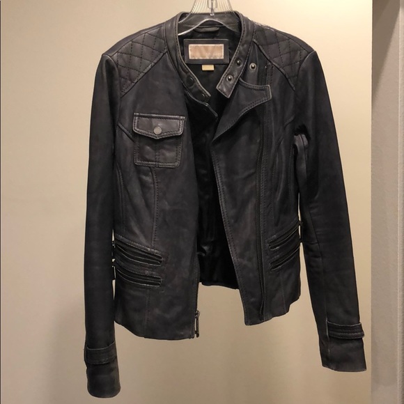 Michael Kors grey Genuine leather coat, XS - Picture 1 of 3